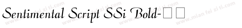 Sentimental Script SSi Bold字体转换